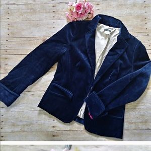 JCrew Navy Velvet Ecole Blazer size 6